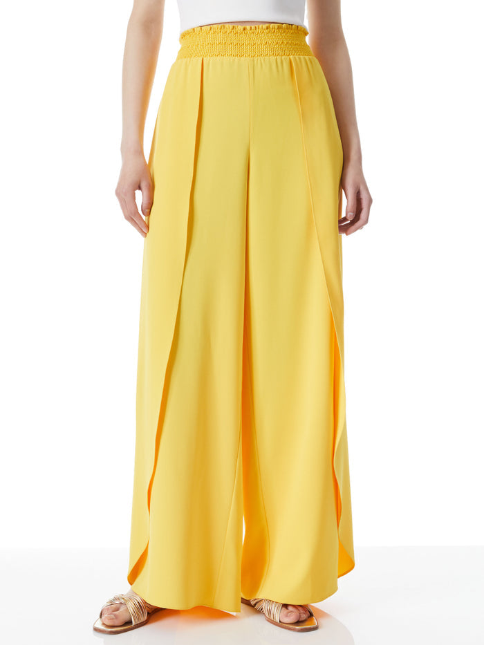 LARISSA OPEN PLEAT PANT - SUNBEAM