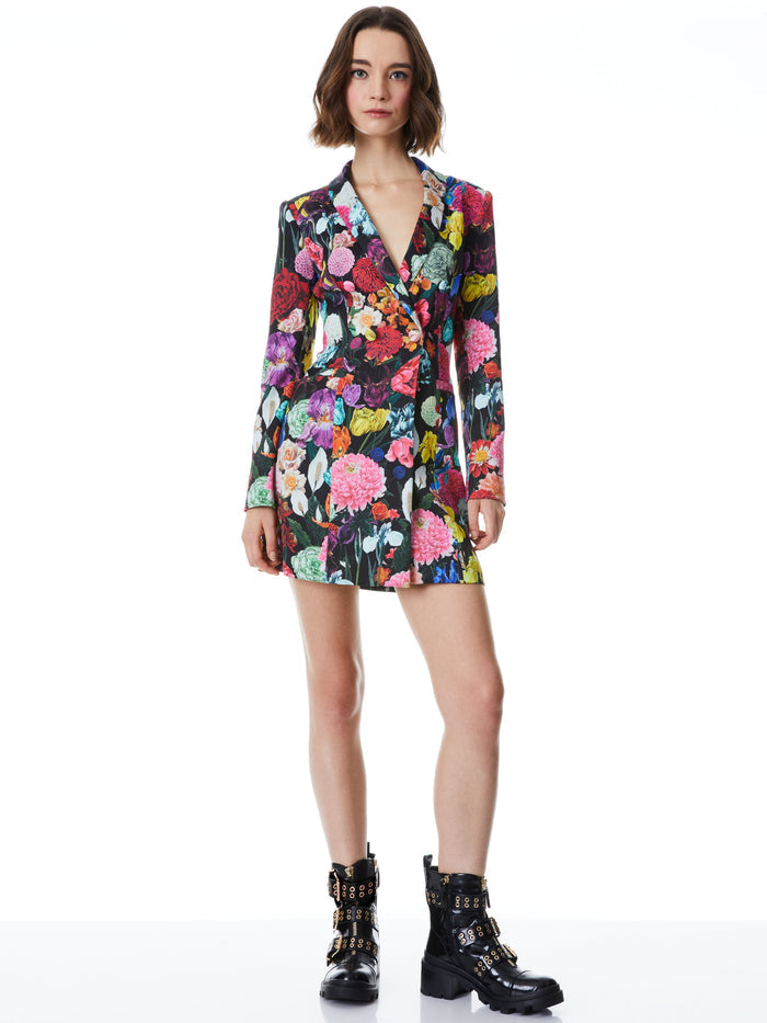 LATOYA BLAZER MINI DRESS - BOTANICAL GARDEN
