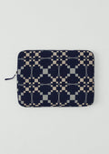 Lattice Cloth Laptop Sleeve | Indigo