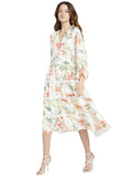 LAYLA FLORAL MIDI DRESS - HIBISCUS FLORAL