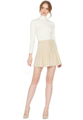 LEE SUEDE MINI SKIRT - CHAMPAGNE