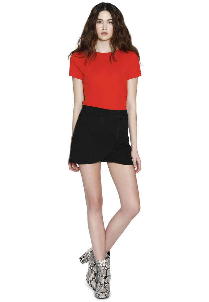 LENNON SUEDE SDZP OVRLP MINSKT - BLACK