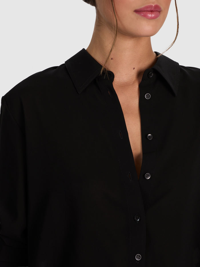 LEON BUTTON DOWN - BLACK