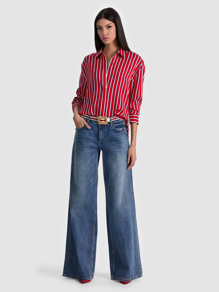 LETTY BELT - OFF WHITE/CHILI PEPPER
