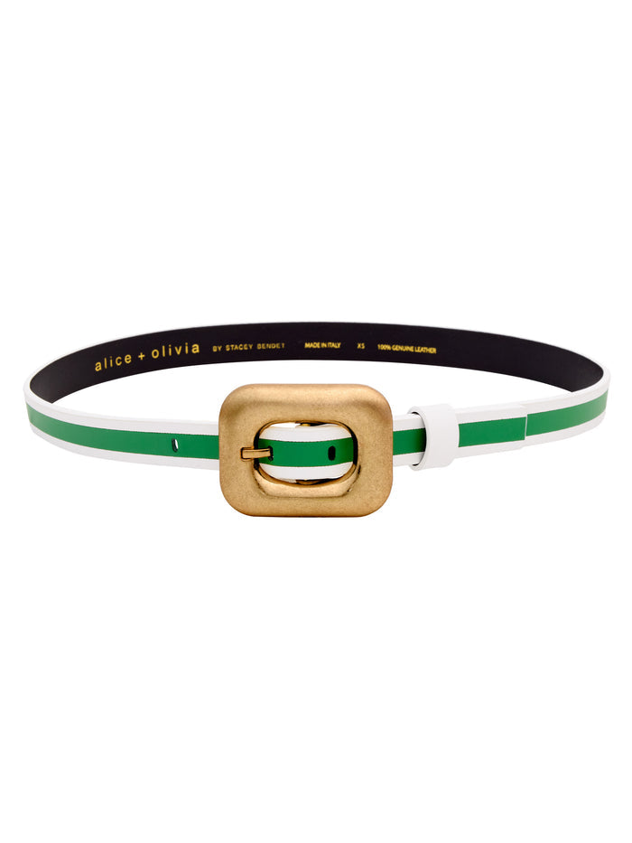 LETTY BELT - OFF WHITE/GREEN APPLE