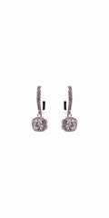 silver/one size/ Camille La Vie/Leverback Cushion Stone Earrings/alt