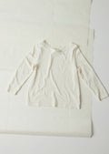 Lia Cotton Boat Neck Tee | Chalk