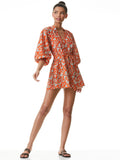 LILIAN MANDARIN COLLAR MINI DRESS - FREE SWINGING SIENNA