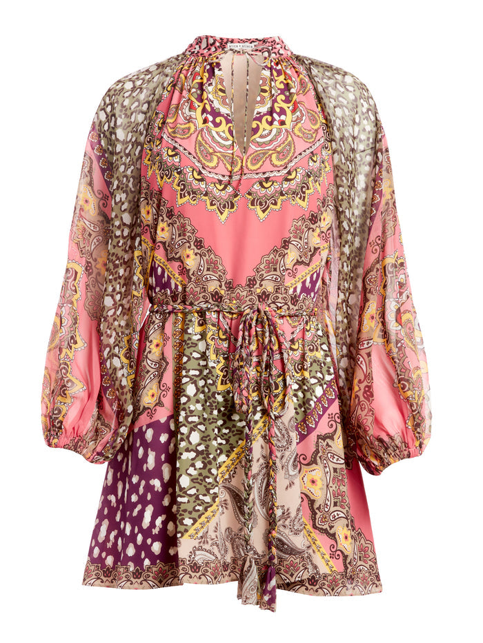 LILIAN PAISLEY MINI DRESS - DESIRE MULTI/COMBO