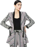 LINCOLN DRAWSTRING WAIST BLAZER - DREAM CASTLE/COMBO
