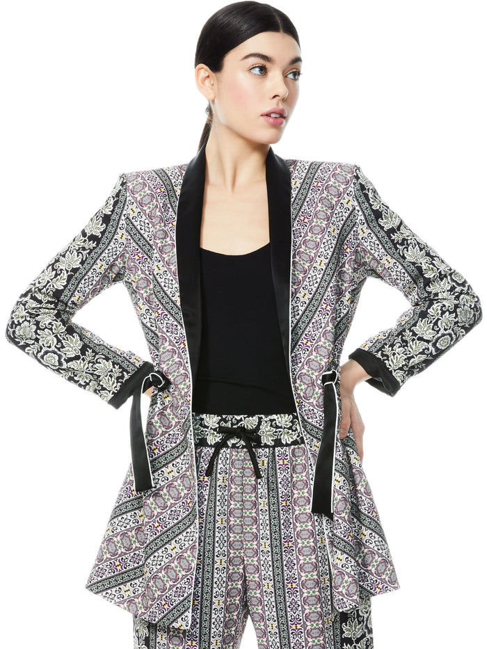 LINCOLN DRAWSTRING WAIST BLAZER - DREAM CASTLE/COMBO
