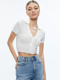 LINDA CROPPED POLO - SOFT WHITE