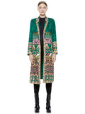 LINDA EMBROIDERED NOTCH COLLAR COAT - THE MUSE MULTI