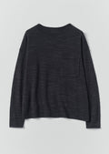 Linen Cotton Fine Knit Sweater | Dark Navy