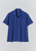 Linen Short Sleeve Shirt | Carmine Blue