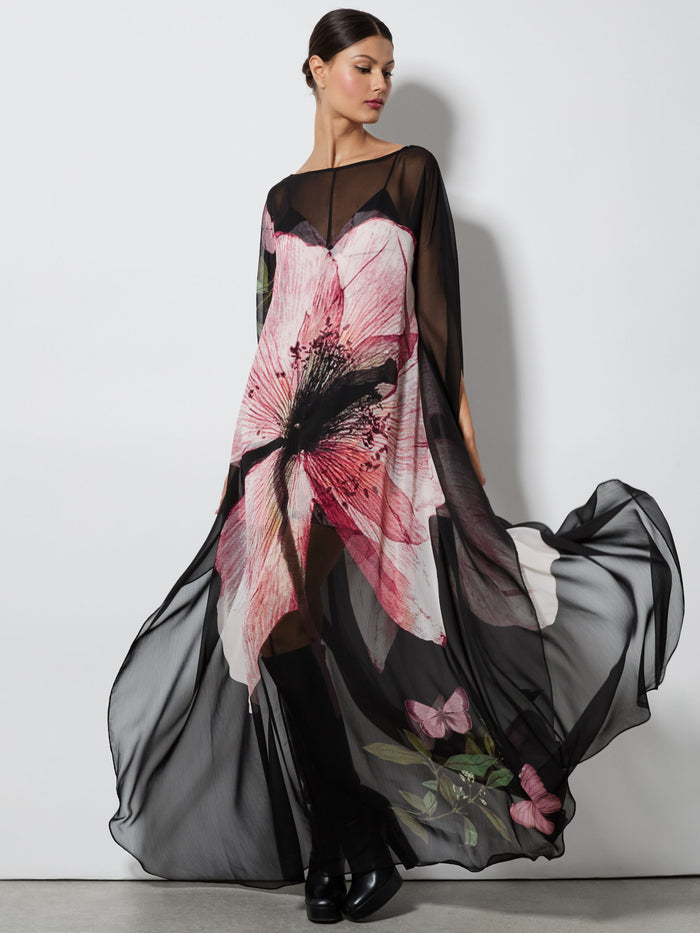 LINN CAPE MAXI DRESS - LUNA FLORAL