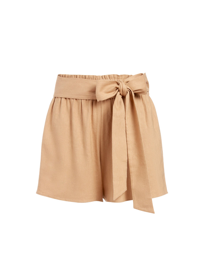 LINN PAPER BAG SHORT - TAN