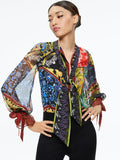 LLOYD TIE NECK BLOUSE - AFTER SUNSET