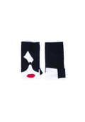 LOE STACE FACE FINGRLESS GLVES - BLK/WHT/RED