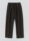 Loopback Jersey Pleated Pants | Black Pepper