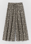 Lore Block Print Cotton Culottes | Dark Coffee/Warm Ecru