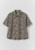Lore Block Print Short Sleeve Shirt | Dark Coffee/Warm Ecru