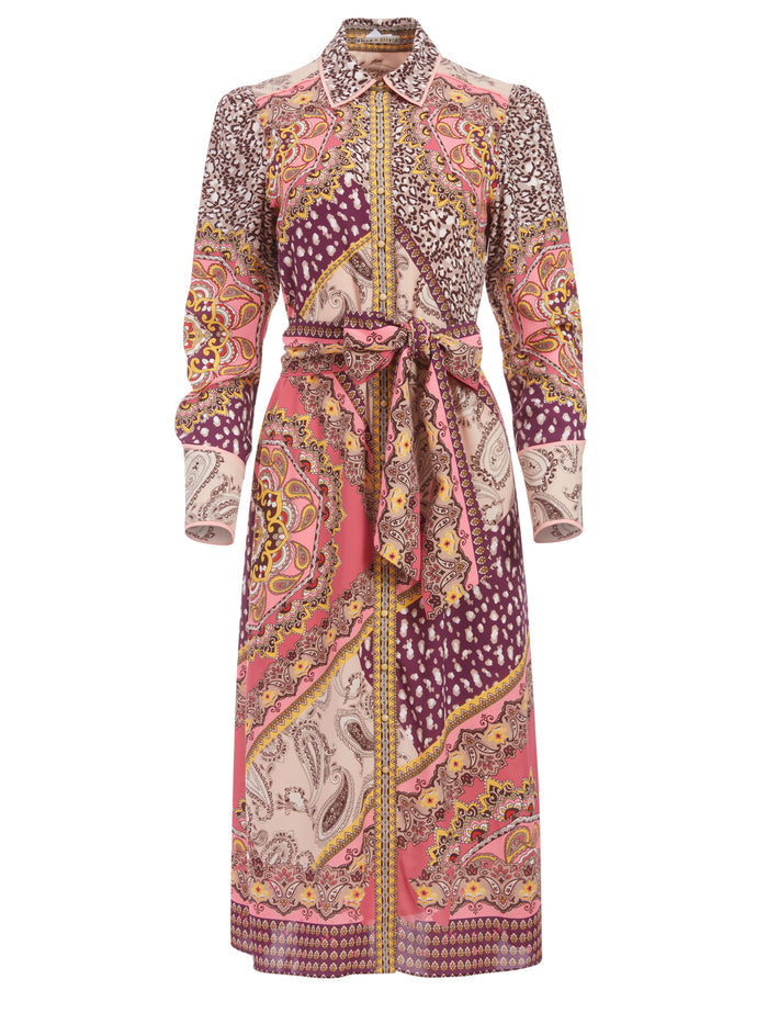 LUANNE PAISLEY MIDI DRESS - DESIRE MULTI/COMBO