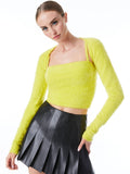 LUETTA FUZZY TOP W SHRUG - CITRON