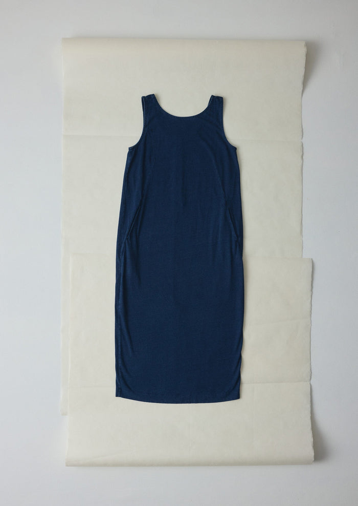 Lydia Jersey Shift Dress | Washed Indigo