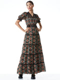 LYNLEY PUFF SLEEVE MAXI DRESS - PROMISE FLORAL