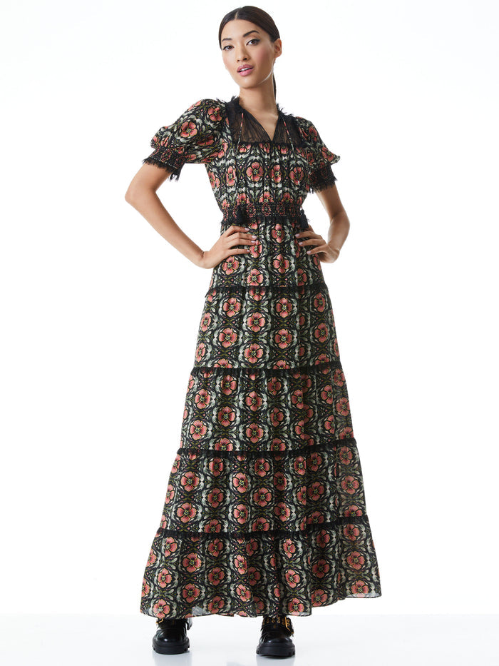 LYNLEY PUFF SLEEVE MAXI DRESS - PROMISE FLORAL