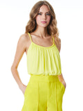 LYRA BRAID STRAP TUNIC TOP - SUNFLOWER