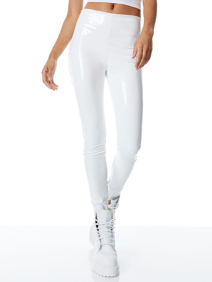 MADDOX VEGAN LEATHER LEGGING - OFF WHITE