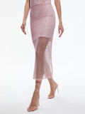 MAEVE CRYSTAL EMBELLISHED MIDI SKIRT - PETAL