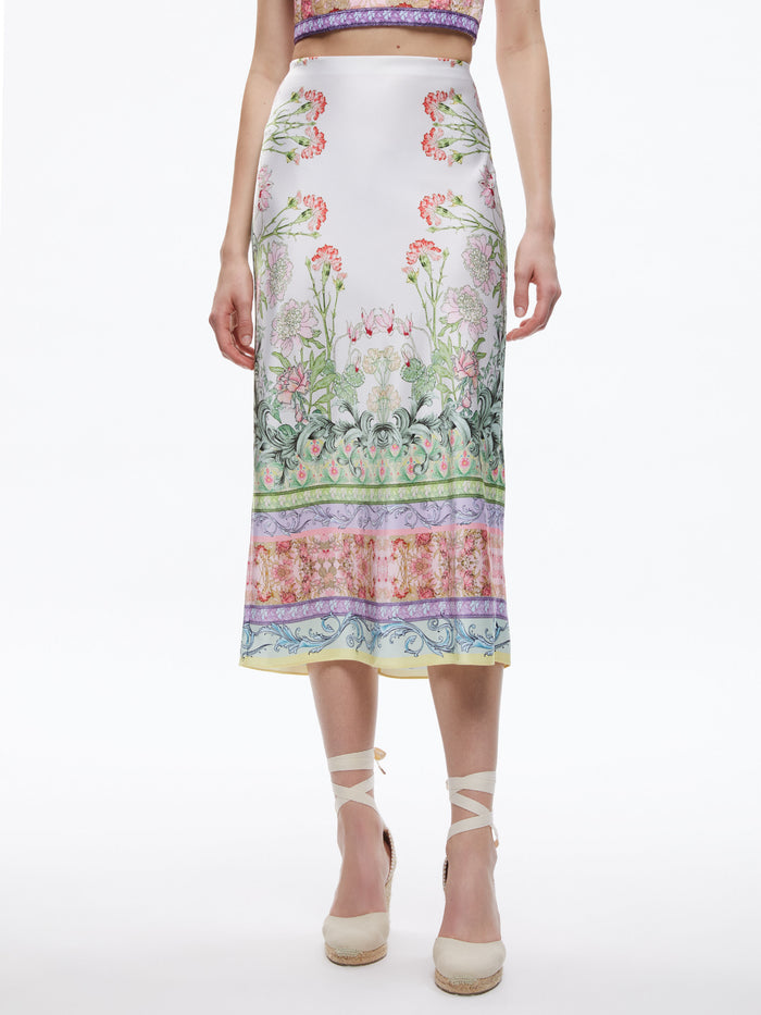 MAEVE SLIP MIDI SKIRT - FLORAL FEST