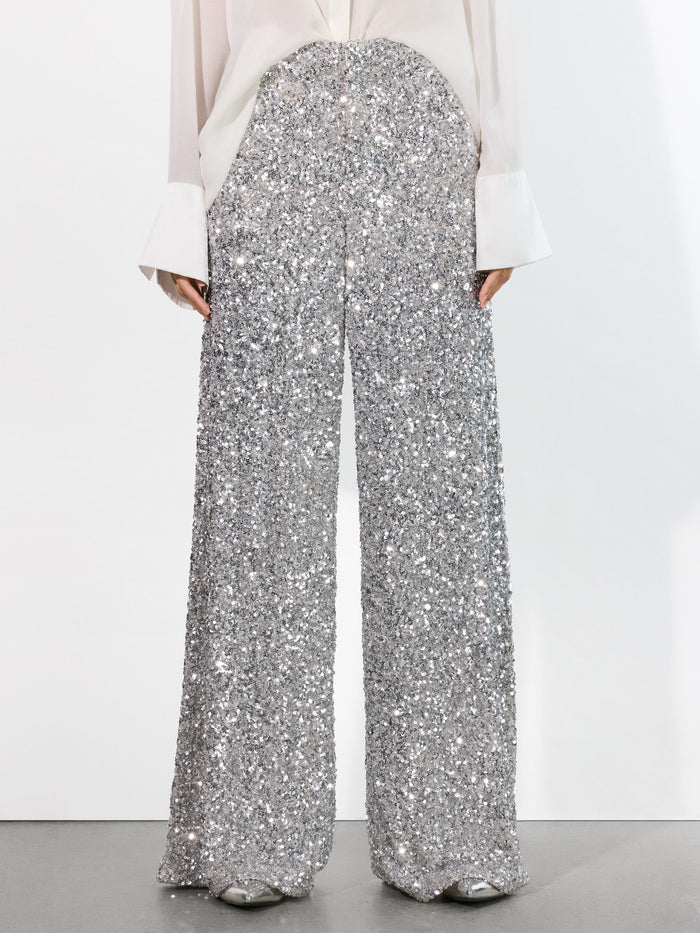 MAME SEQUIN PANT - SILVER
