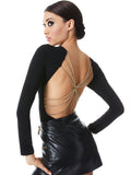MARCELLA CHAIN BACK BODYSUIT - BLACK