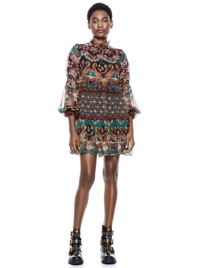MARELLA MOCKNECK MINI DRESS - SPELLBOUND MULTI