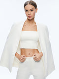 MARICA SQUARE NECK CAPE TOP - ECRU