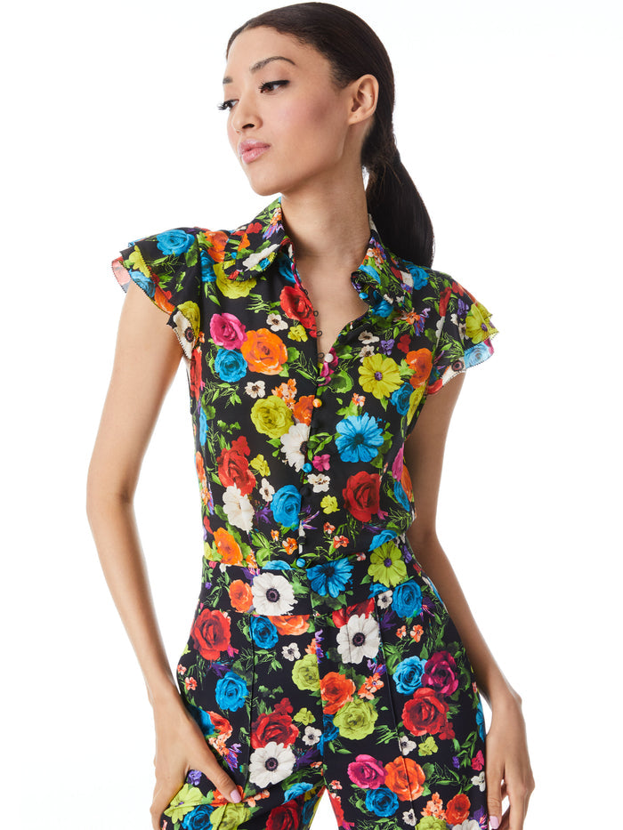 MARTEL BLOUSE - FLOWER GARDEN LG