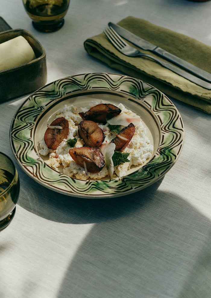 Matt Grimmitt Slipware Plate | Cream/Terracotta