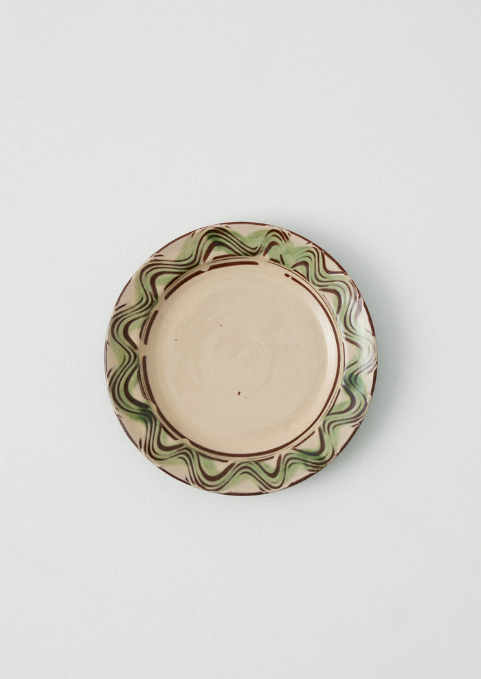 Matt Grimmitt Slipware Plate | Cream/Terracotta