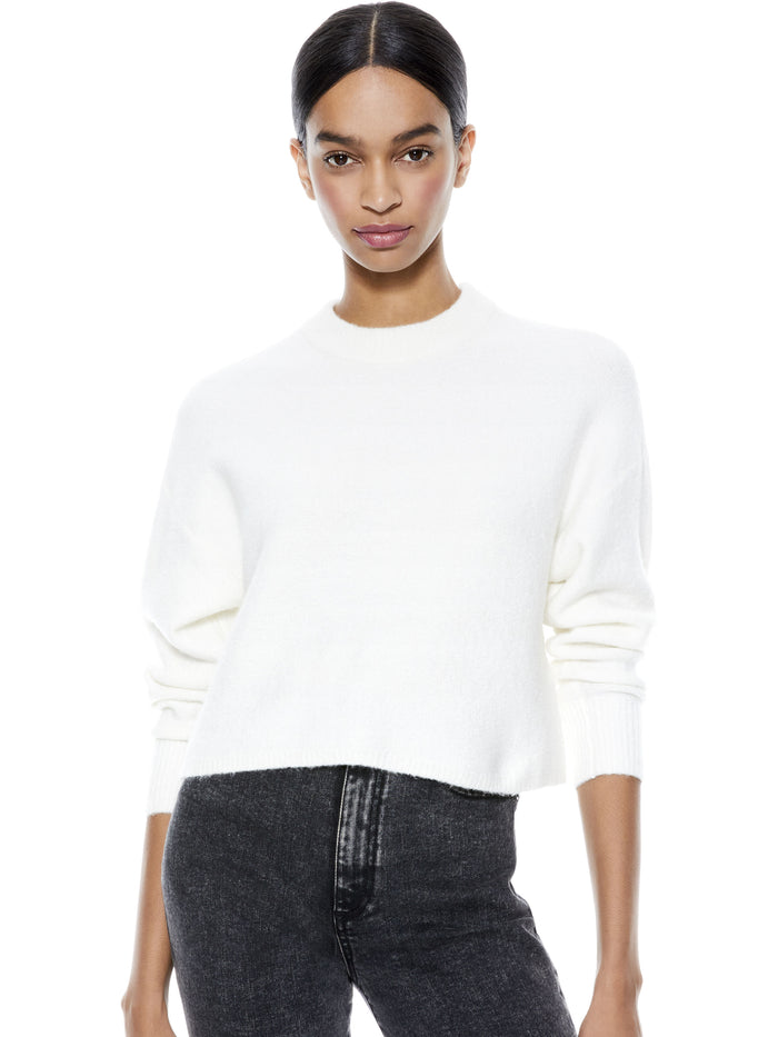 MAXDEN CROPPED PULLOVER - SOFT WHITE