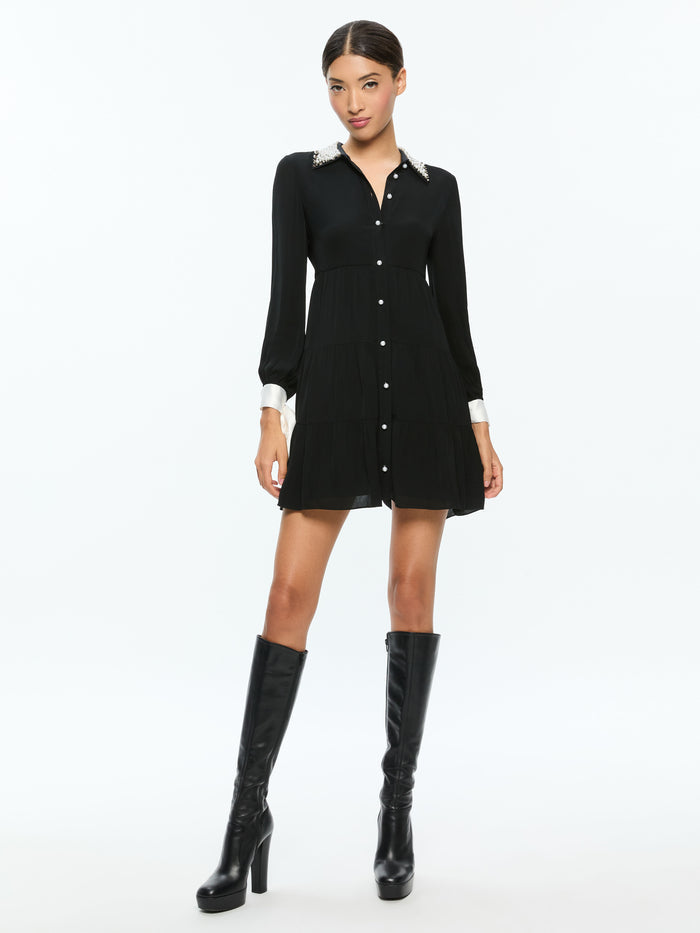 MEEKO MINI DRESS - BLACK