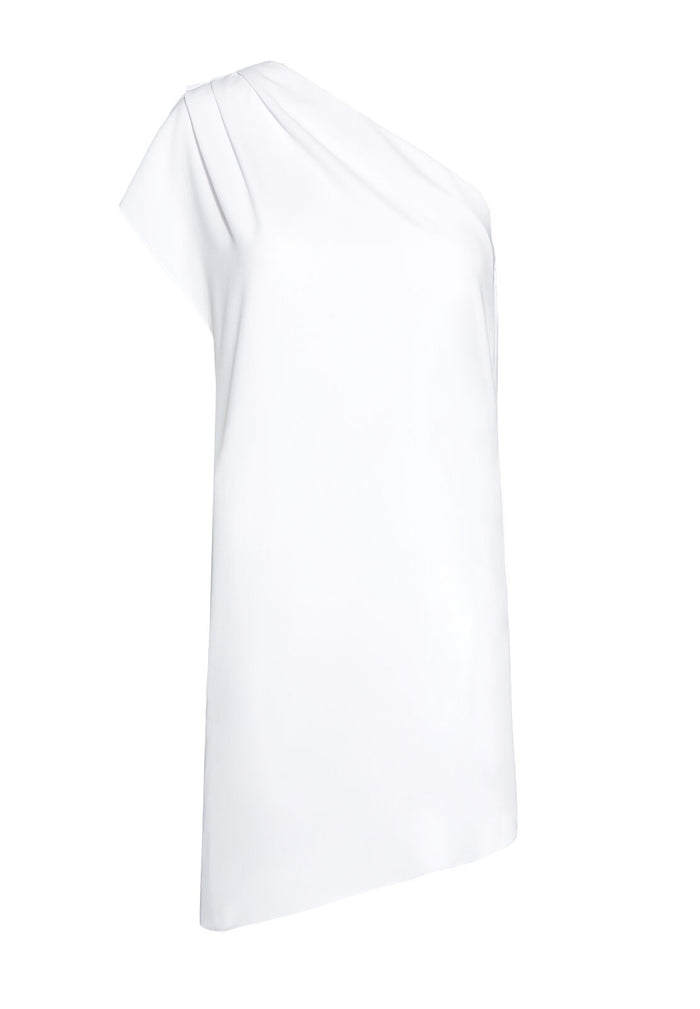 MELINA ONE SHOULDER ASYMM DRS - OFF WHITE