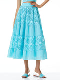 MELONY EYELET MIDI SKIRT