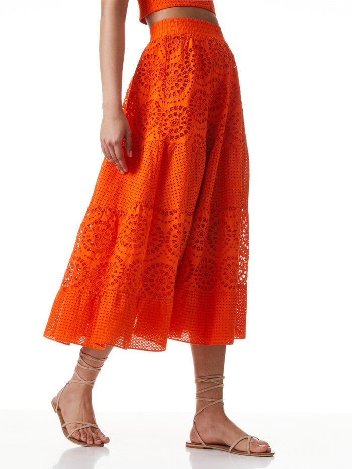 MELONY SMKD WB SHIRRED SKIRT - SIENNA