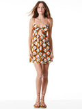 MELVINA TIE FRONT BABYDOLL DRESS - BLOSSOM
