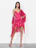 MESHA SHAWL SCARF - FLORAL FLING RASPBERRY