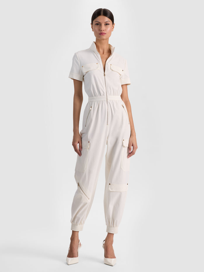 MILO CARGO JUMPSUIT - OFF WHITE